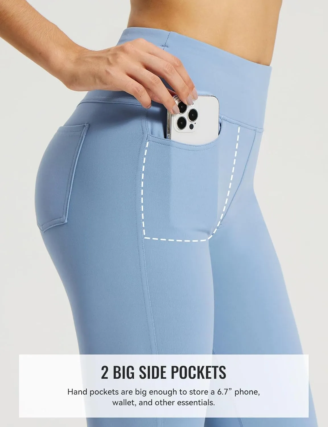 baleaf Jeggings for Women Fleece Lined Pants Thermal Warm Winter High Waisted Leggings 4 Pockets Waterproof Running Tights