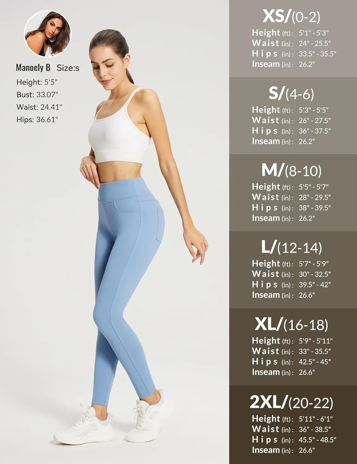 baleaf Jeggings for Women Fleece Lined Pants Thermal Warm Winter High Waisted Leggings 4 Pockets Waterproof Running Tights