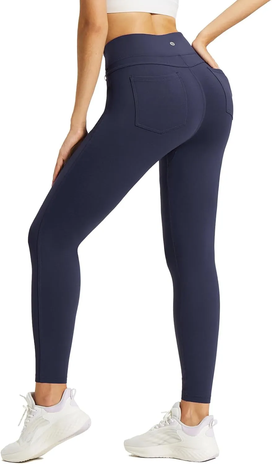 baleaf Jeggings for Women Fleece Lined Pants Thermal Warm Winter High Waisted Leggings 4 Pockets Waterproof Running Tights