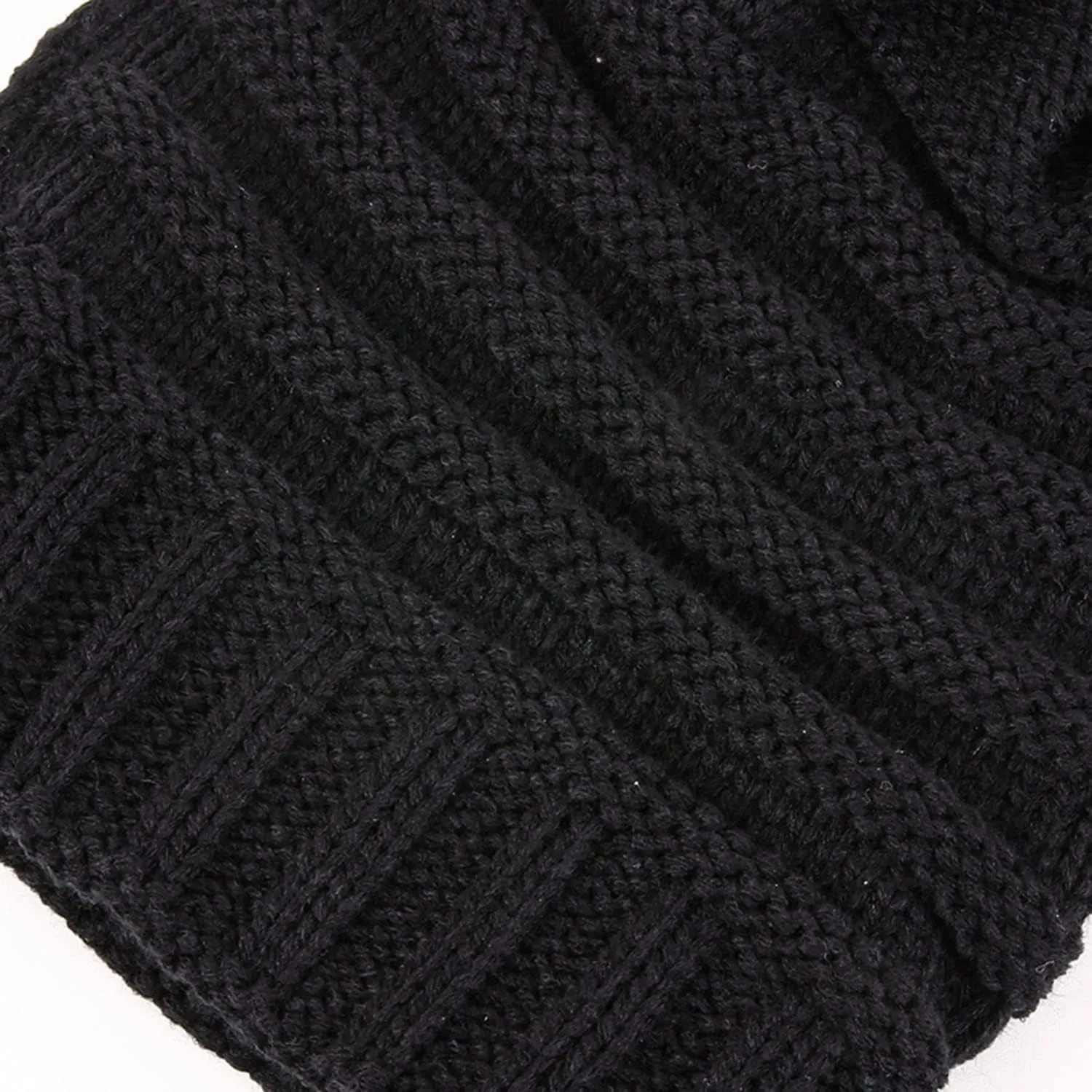 Cashmere-Like Knitted Winter Beanie Hat Infinity Scarf Touch Screen Gloves 3PC Set