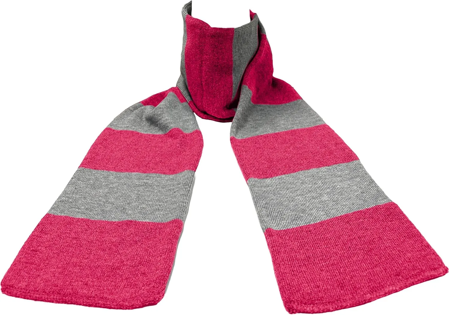 COUVER Rugby Striped Knit Scarf for Men Winter Long 100% Acrylic knit Scarves