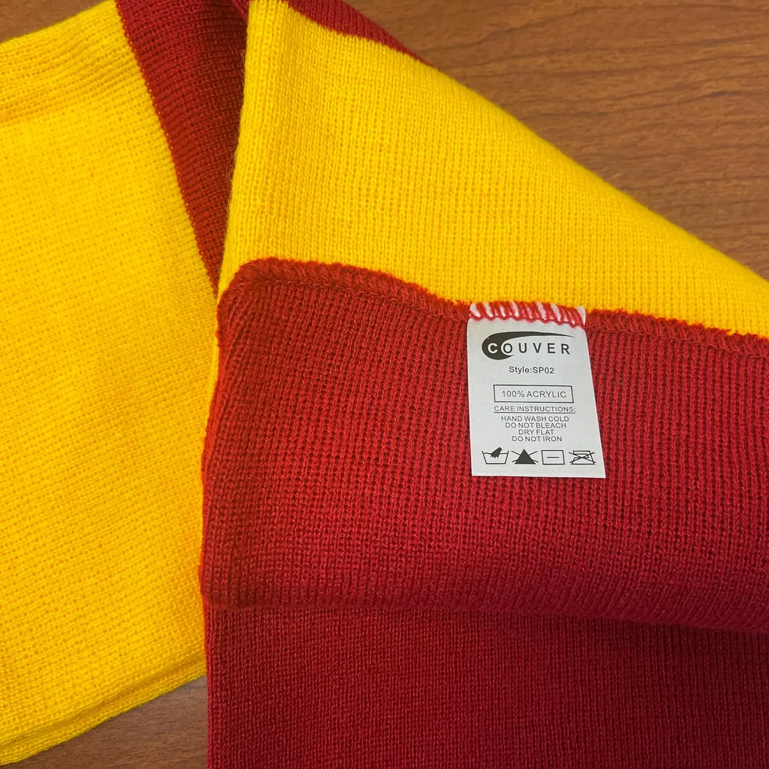 COUVER Rugby Striped Knit Scarf for Men Winter Long 100% Acrylic knit Scarves