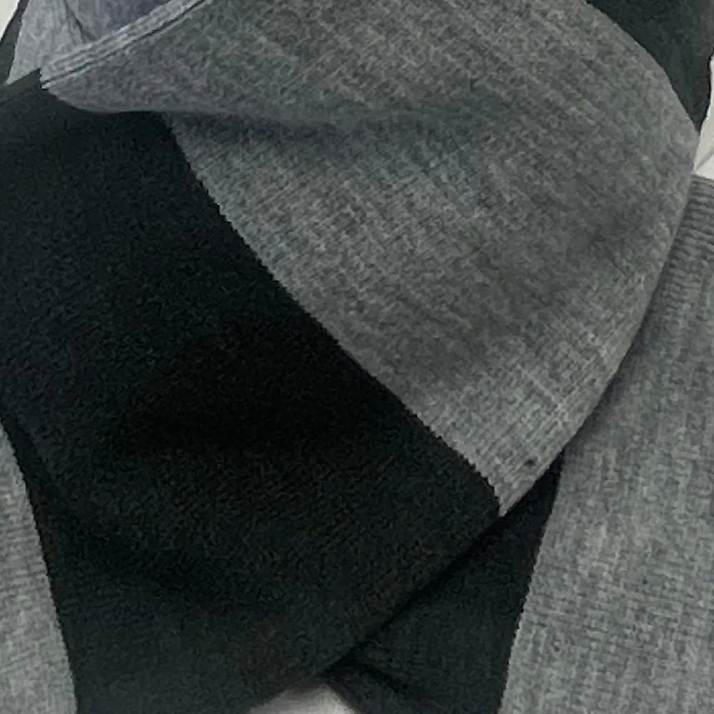 COUVER Rugby Striped Knit Scarf for Men Winter Long 100% Acrylic knit Scarves