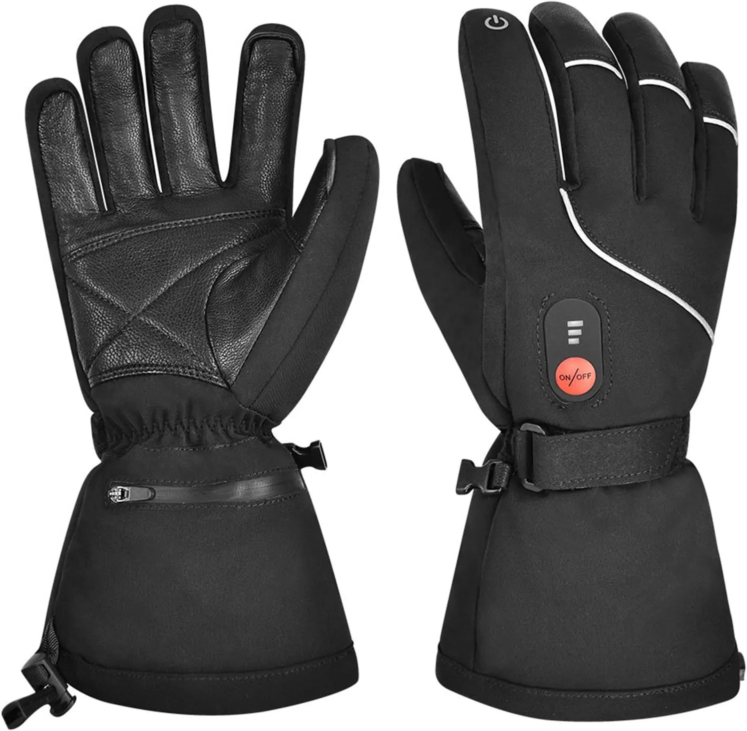 dubb Heated Gloves Men With Rechargeable Battery Touch Screen Waterproof Windproof For Winter Outdoor Skiing Cycling Camping