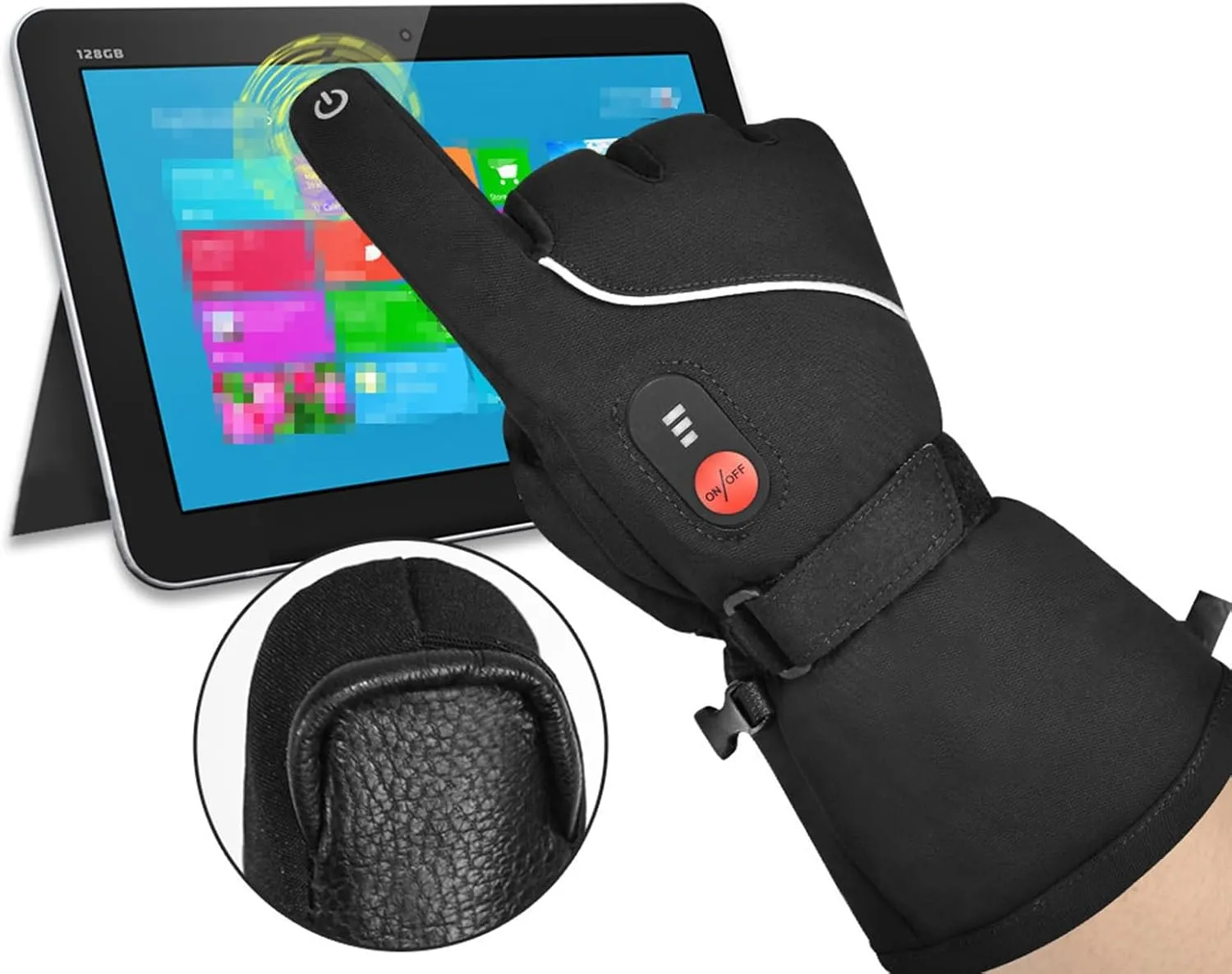 dubb Heated Gloves Men With Rechargeable Battery Touch Screen Waterproof Windproof For Winter Outdoor Skiing Cycling Camping