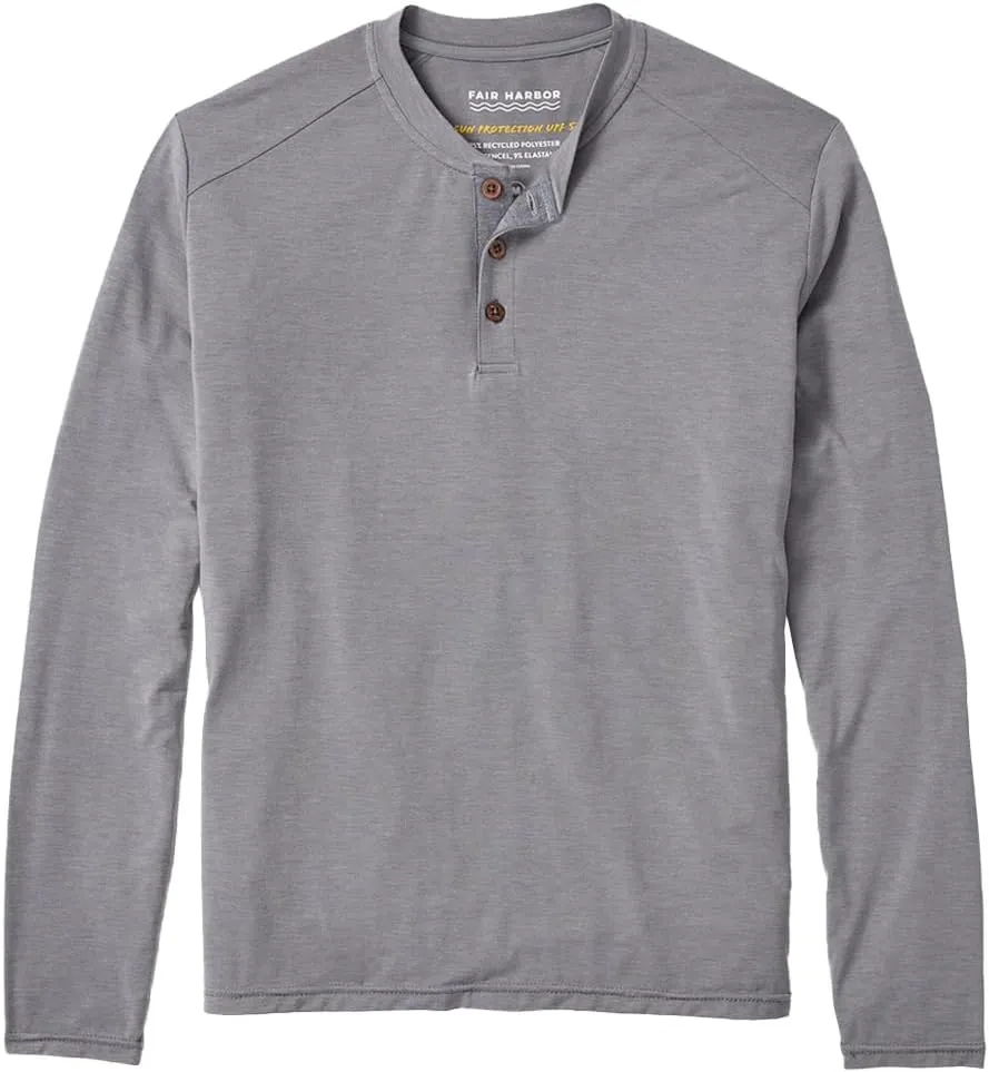 Fair Harbor The Seabreeze Henley –– Men's Classic Long Sleeve Henley –– Incredibly Soft and Lightweight, UPF 50