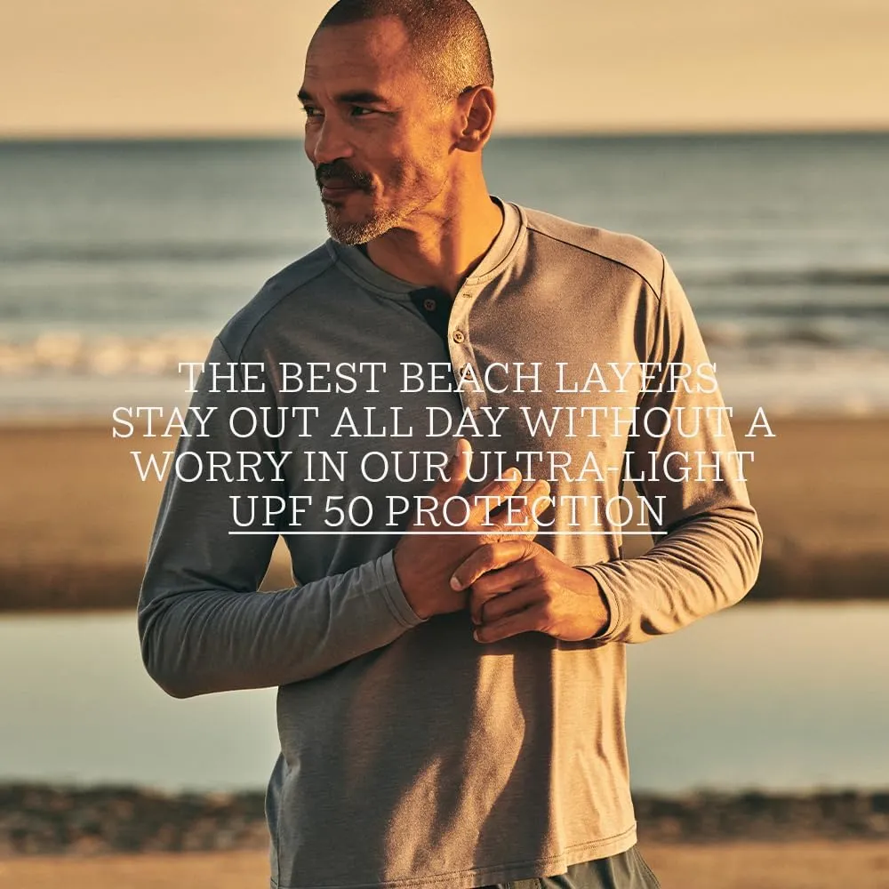 Fair Harbor The Seabreeze Henley –– Men's Classic Long Sleeve Henley –– Incredibly Soft and Lightweight, UPF 50