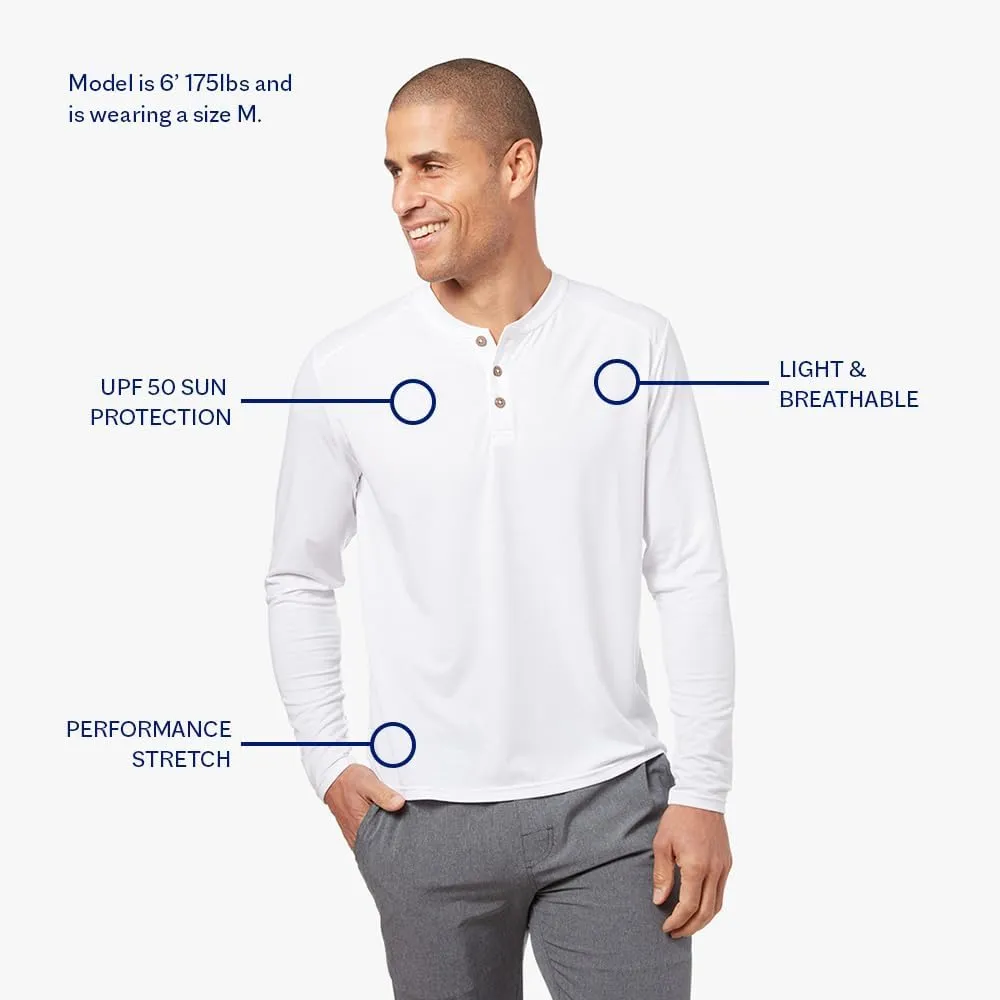 Fair Harbor The Seabreeze Henley –– Men's Classic Long Sleeve Henley –– Incredibly Soft and Lightweight, UPF 50