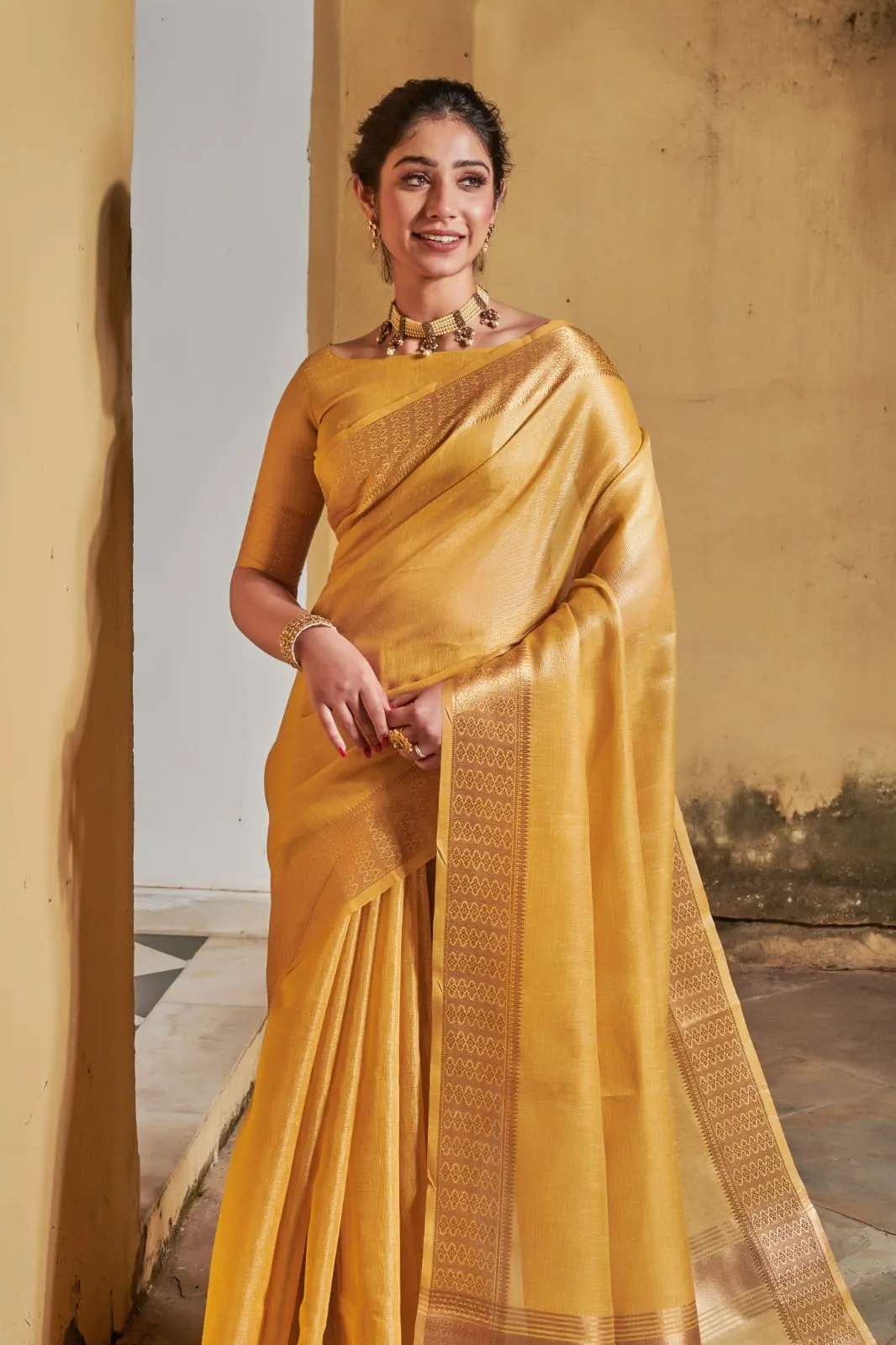 Fancy Wear Silk Weaving Saree