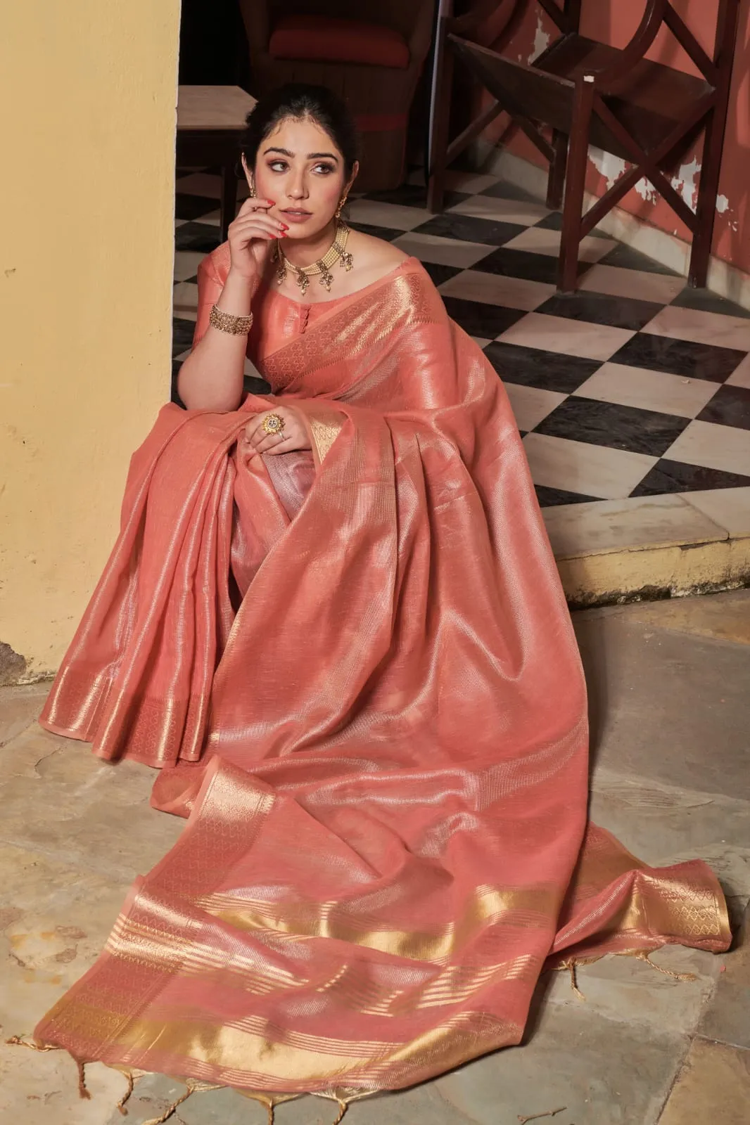 Fancy Wear Silk Weaving Saree