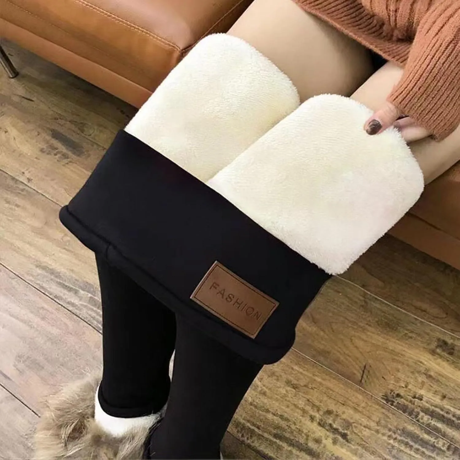 Fleece Lined Leggings for Women Winter Warm High Waisted Thermal Leggings Thick Soft Tummy Control Yoga Pants