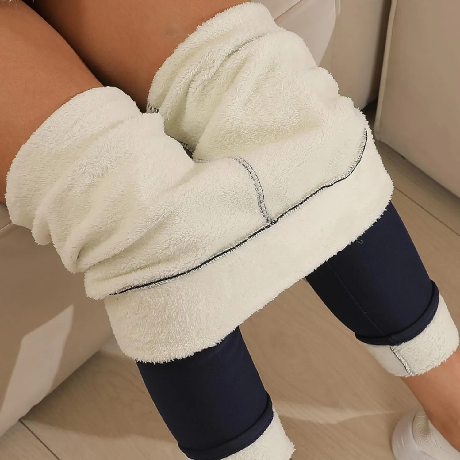 Fleece Lined Leggings for Women Winter Warm High Waisted Thermal Leggings Thick Soft Tummy Control Yoga Pants