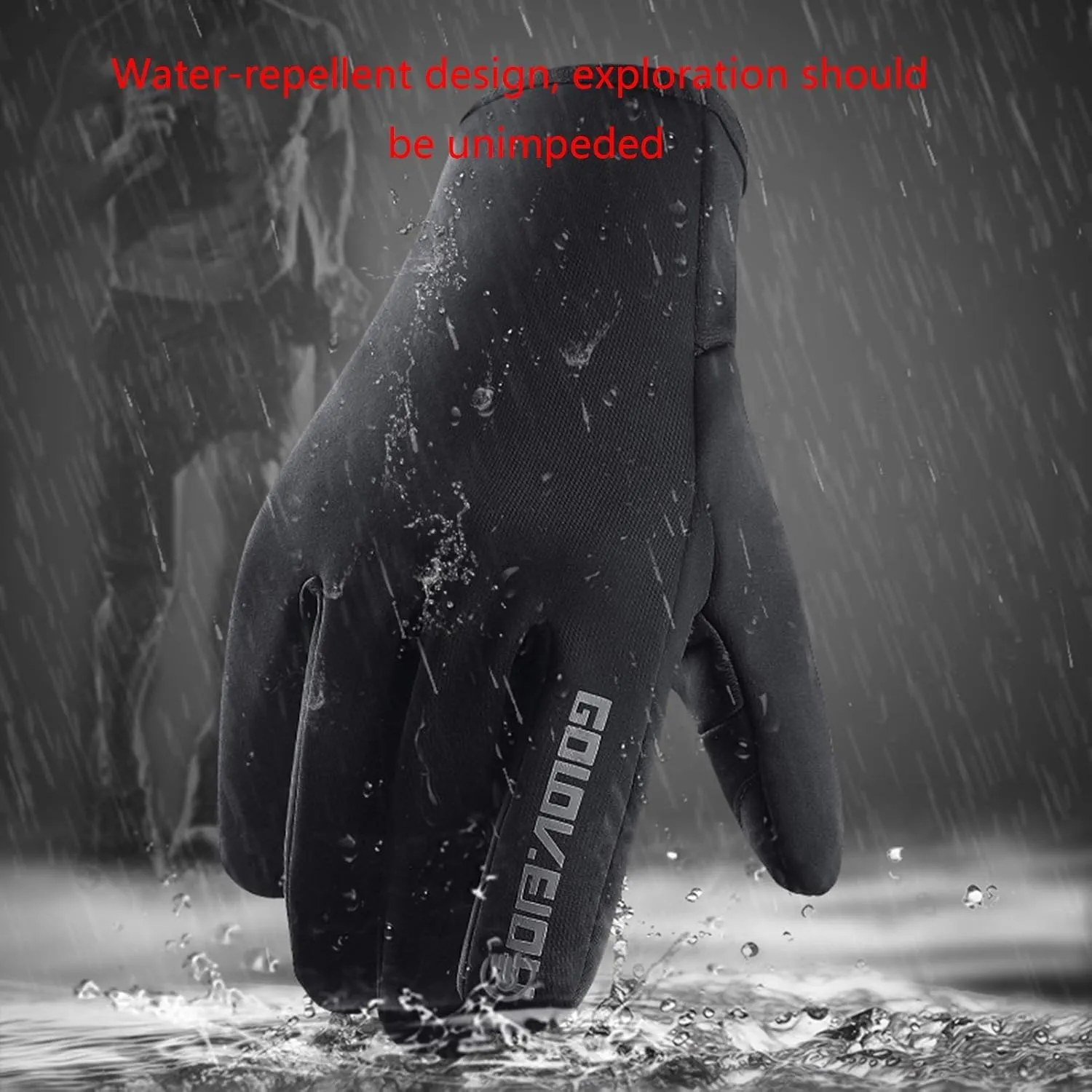 Gloves Winter Warm Touch Screen Gloves, Non-Slip Grip, Elastic Cuffs, Elastic Material (Size : XXL)