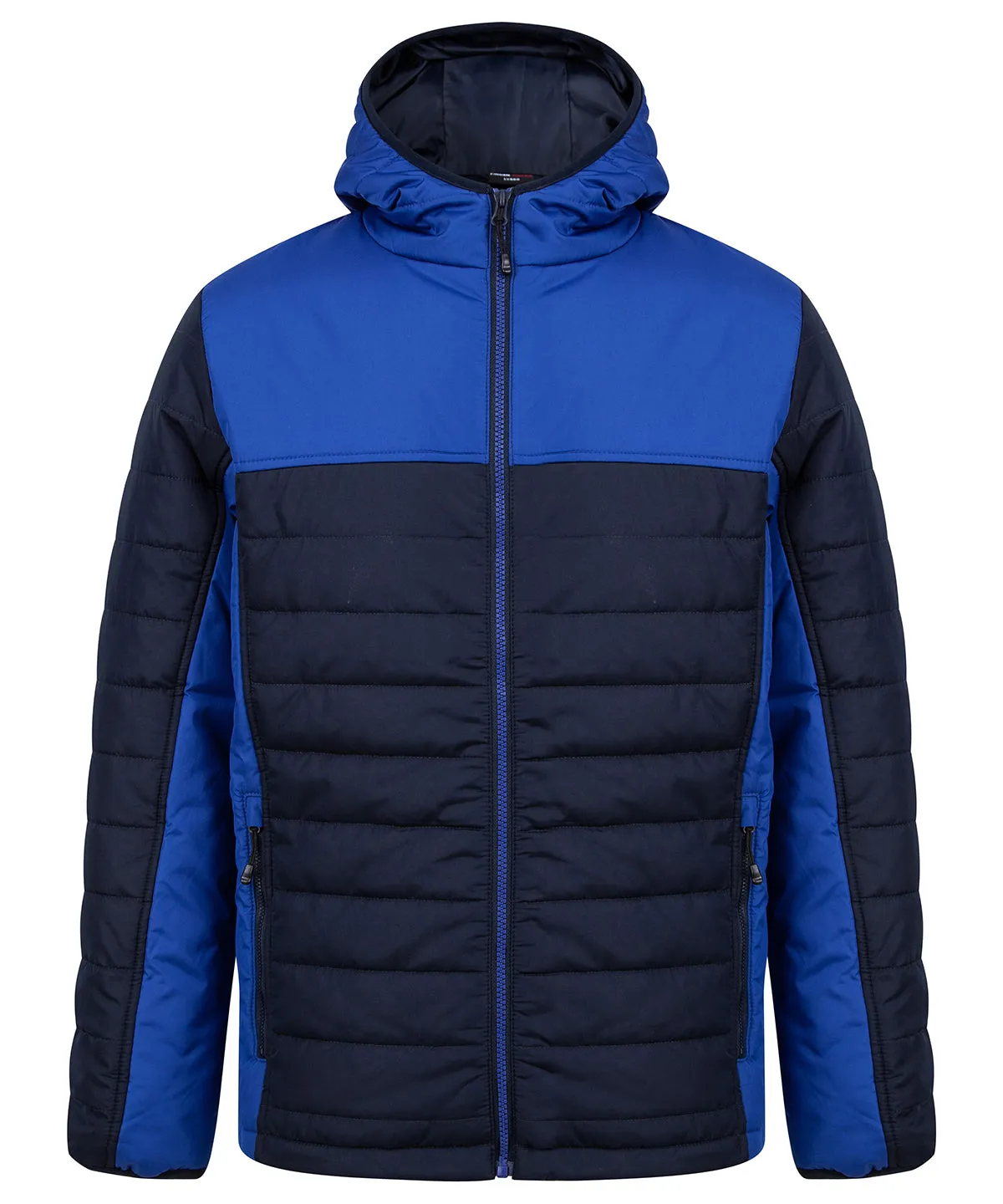 Hooded contrast padded jacket