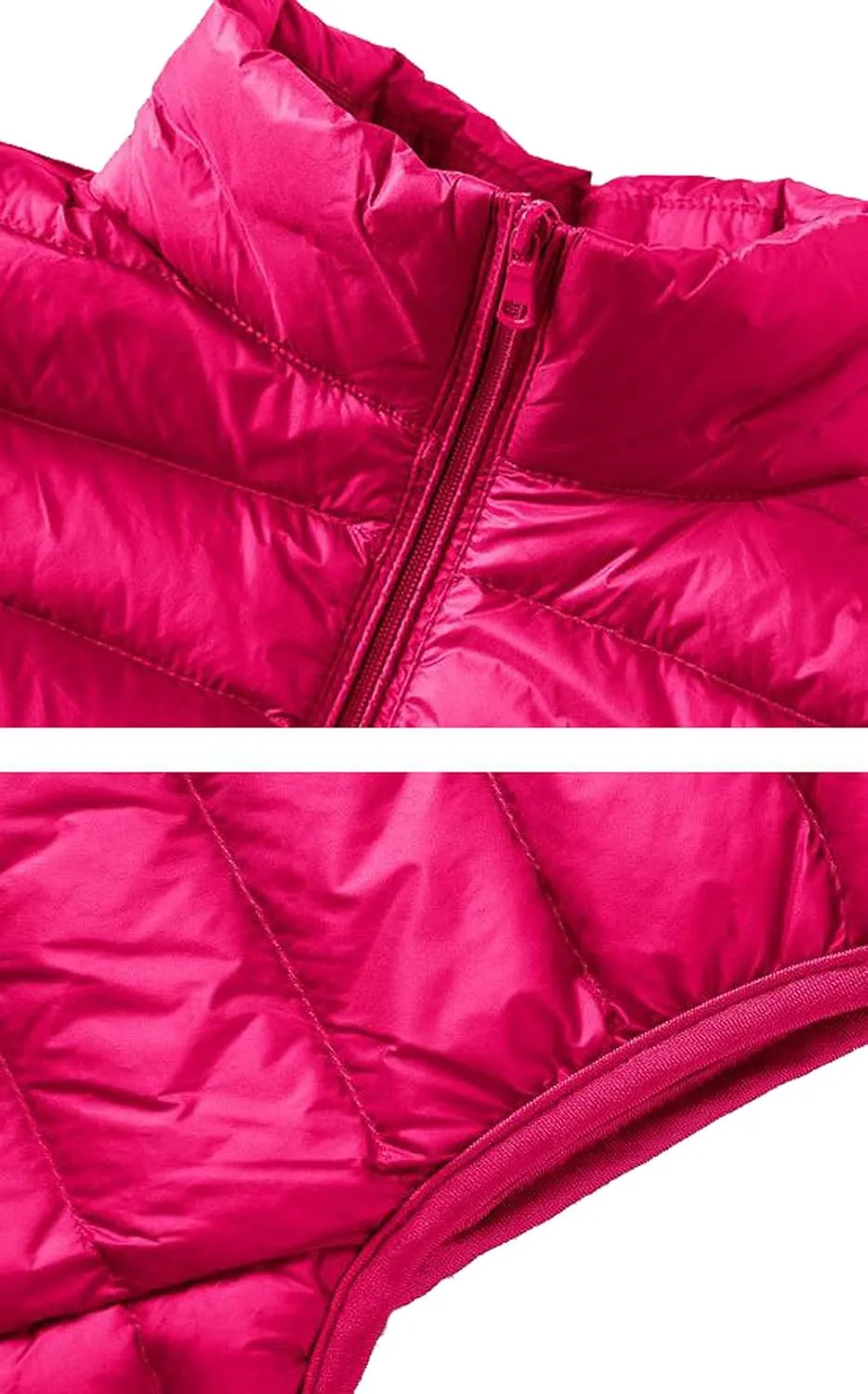 Hotmiss Womens Packable Ultra Lightweight Stand Collar Down Vest Outdoor Puffer Jacket