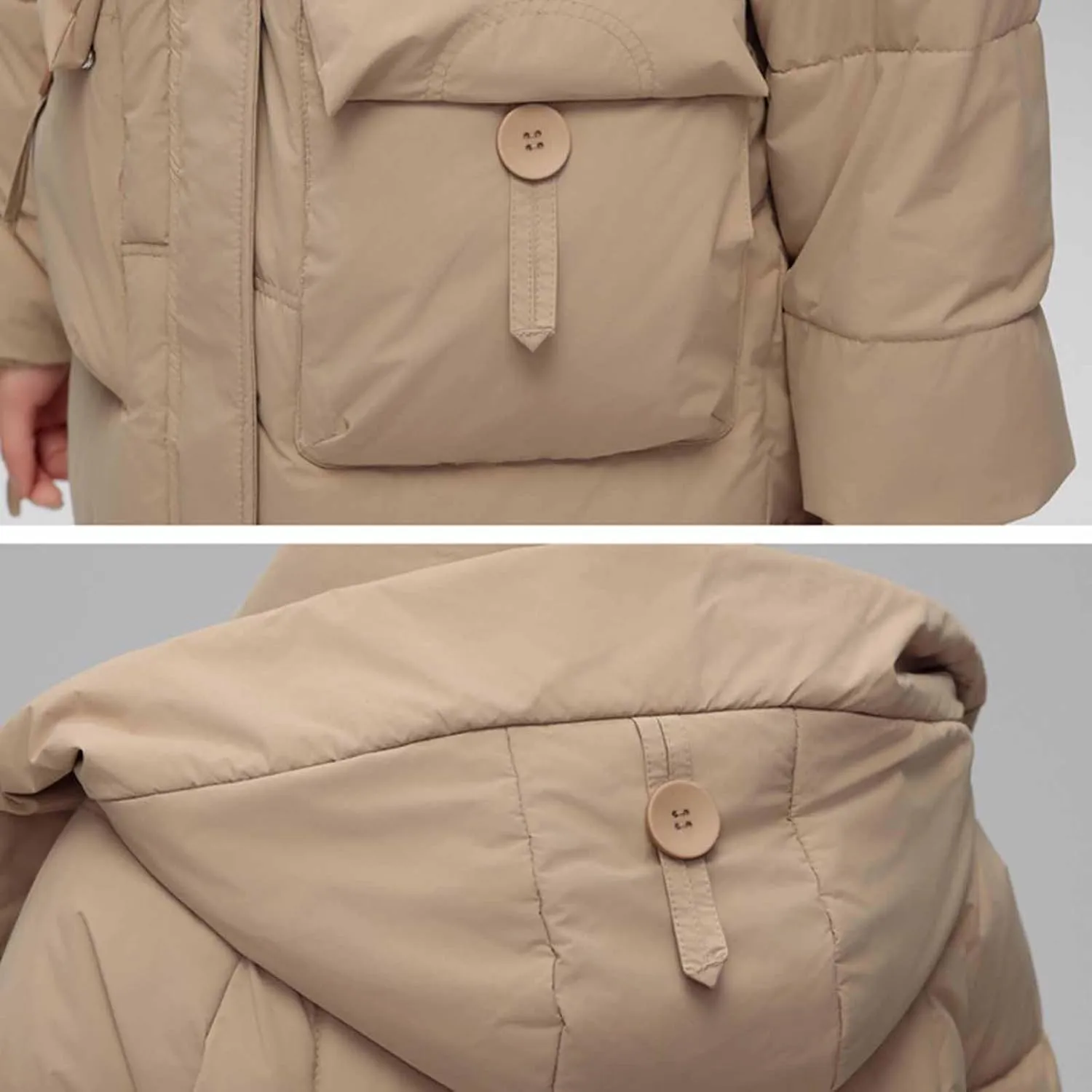 Long Down Puffer Jackets for Women Heavyweight Thicken Quilted Padded Coats Hooded Windproof Parka Military Jackets