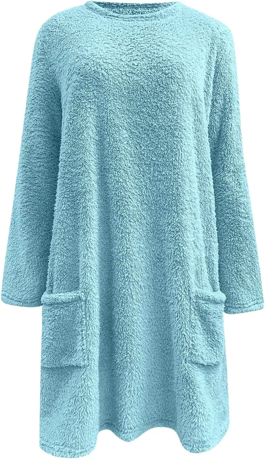 Oversized Sweaters For Women Casual Fleece Fuzzy Faux Shearling Warm Winter Outwear Jacket Shaggy Coat Cute Sweater