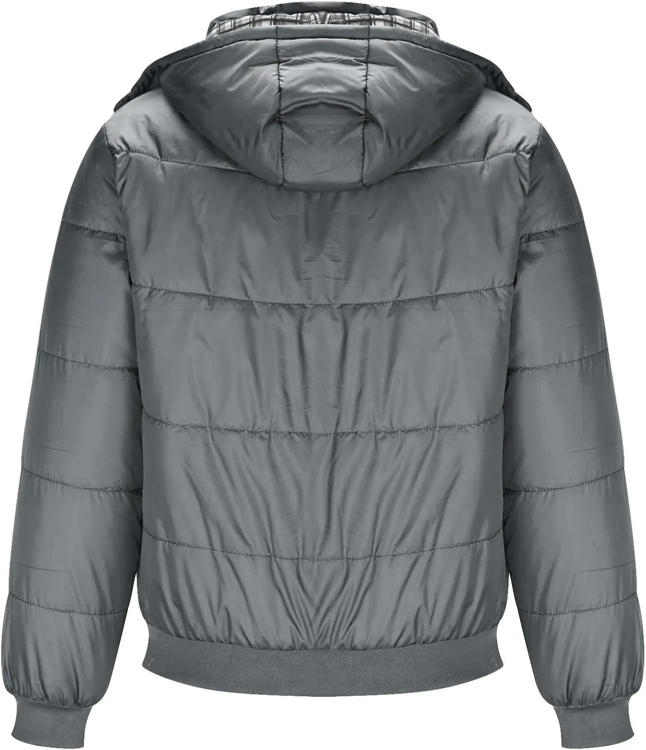 Puffer Jacket Men Lightweight Hooded Down Jacket Windproof Insulated Jacket Warm Ski Coat Padded Winter Jacket