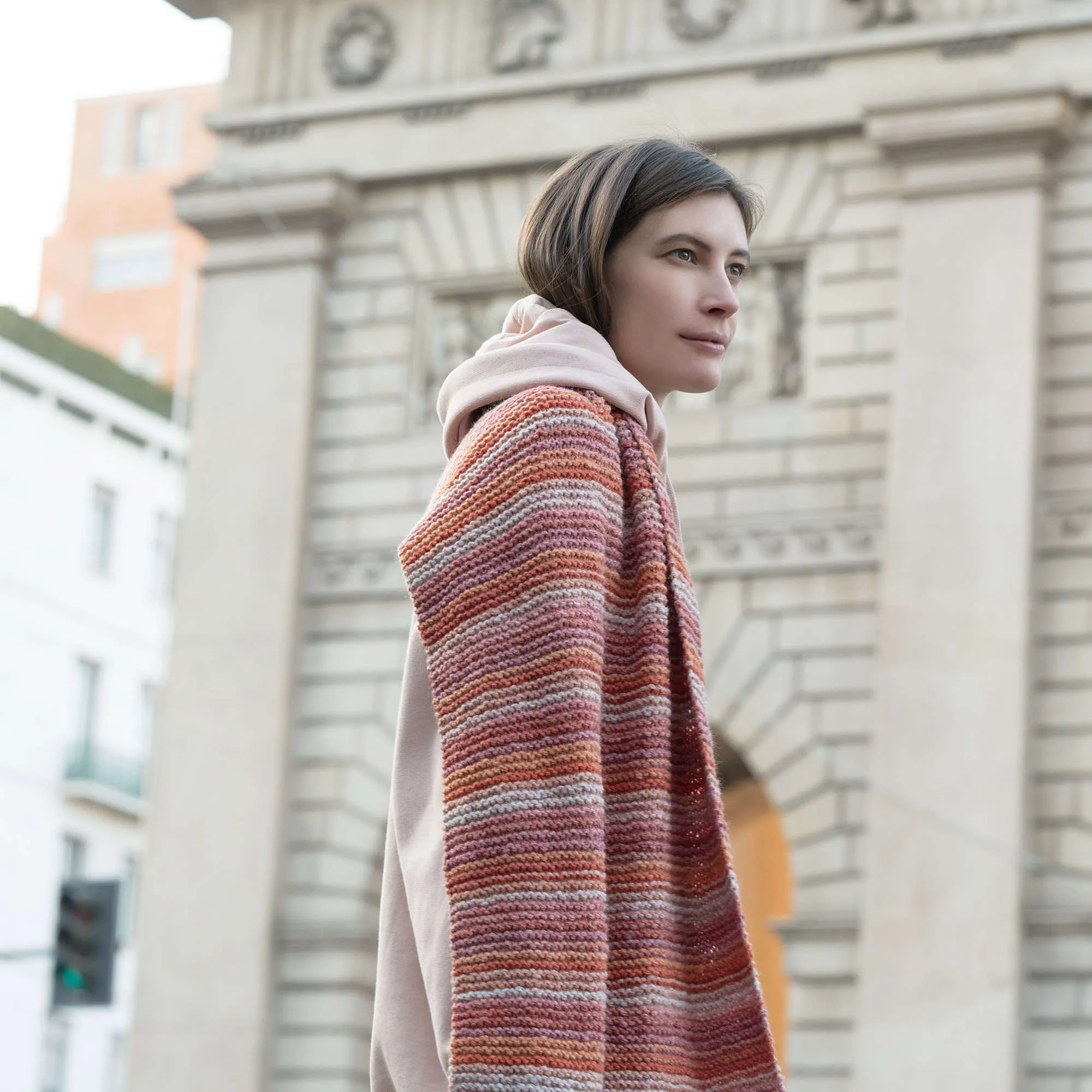 Red Heart Knit Palermo Scarf