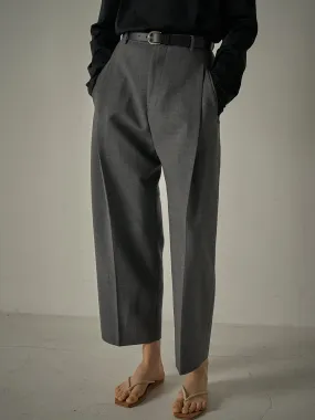 Round Wool Pants - Charcoal