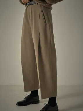 Round Wool Pants - Cocoa Brown