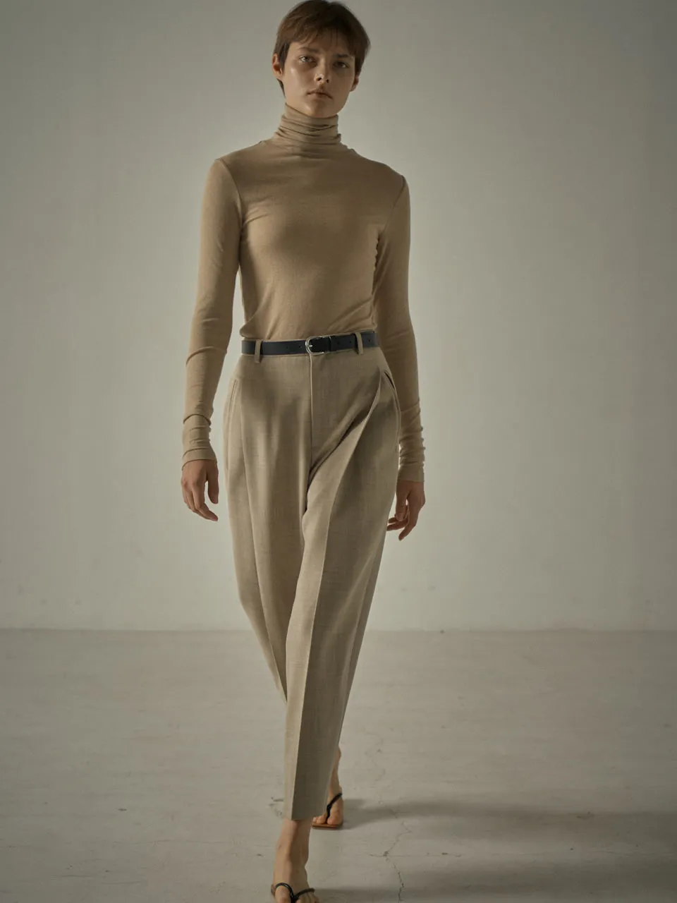Round Wool Pants - Oatmeal