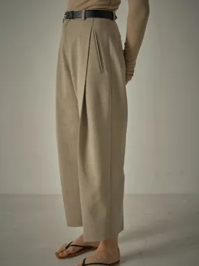 Round Wool Pants - Oatmeal
