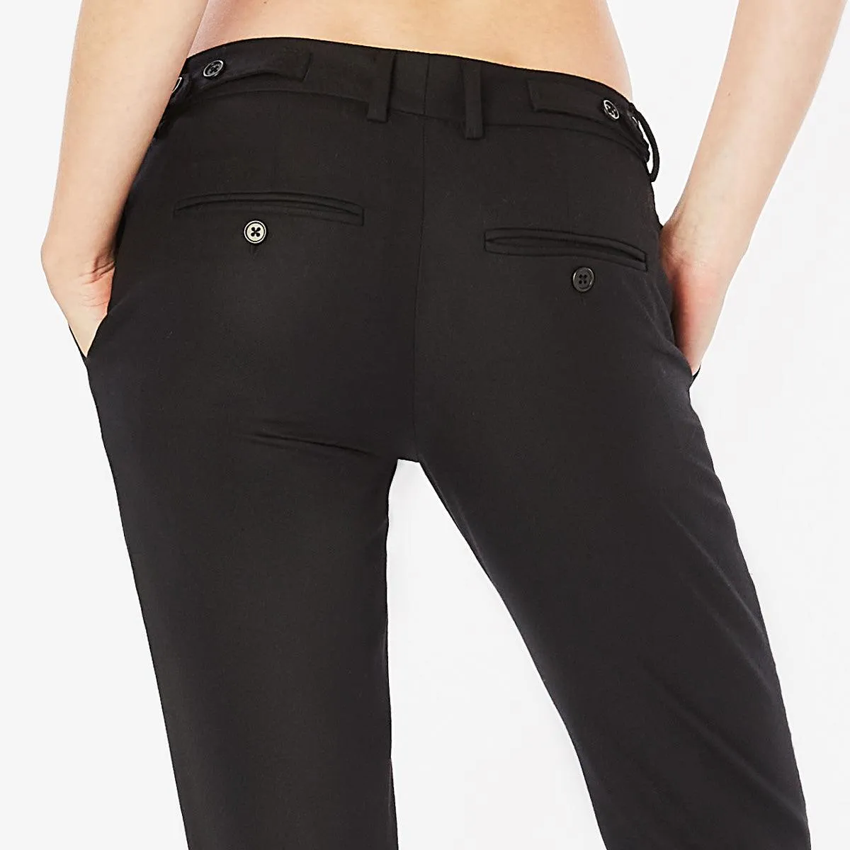 Slim-Leg Wool Pants