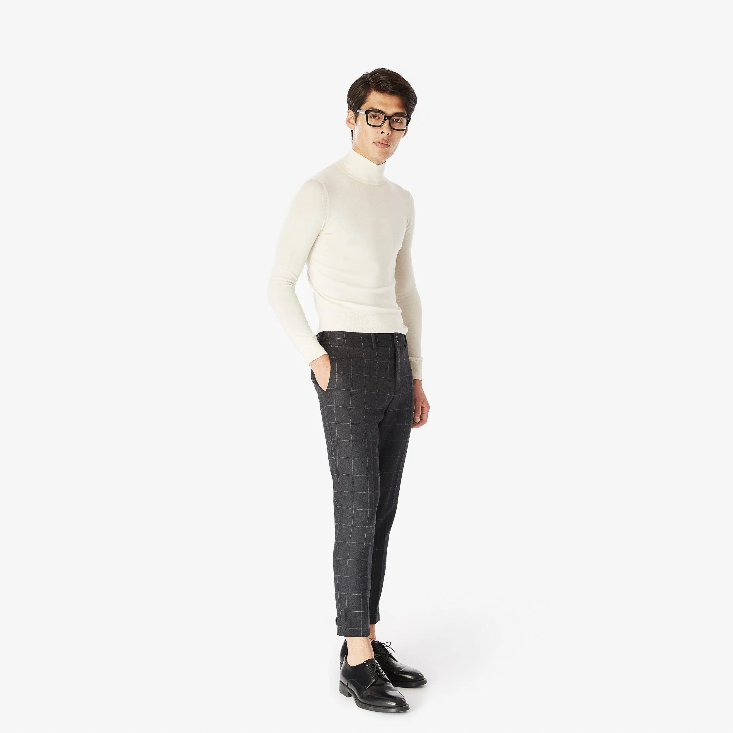 Slim-Leg Wool Pants