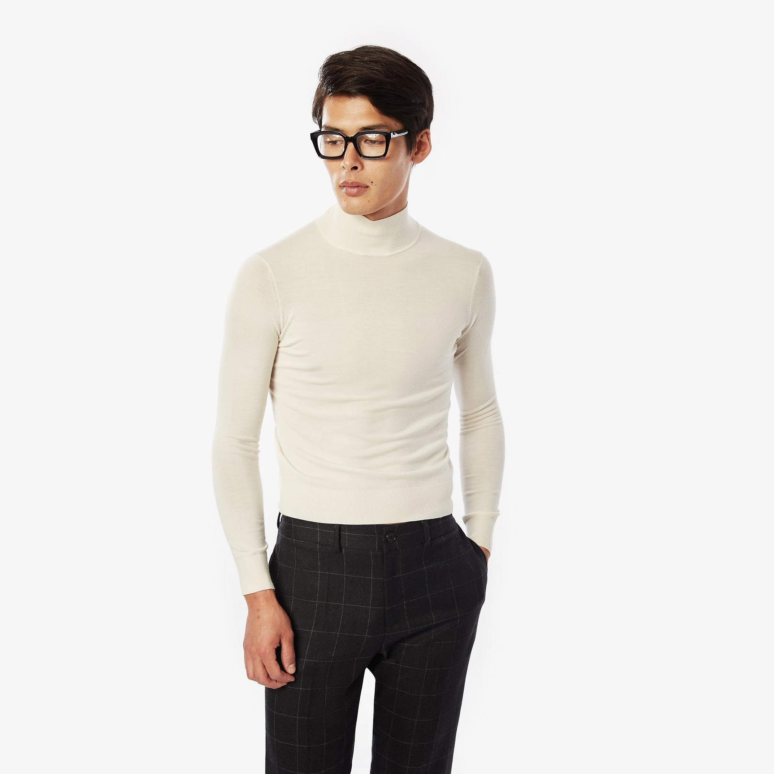Slim-Leg Wool Pants