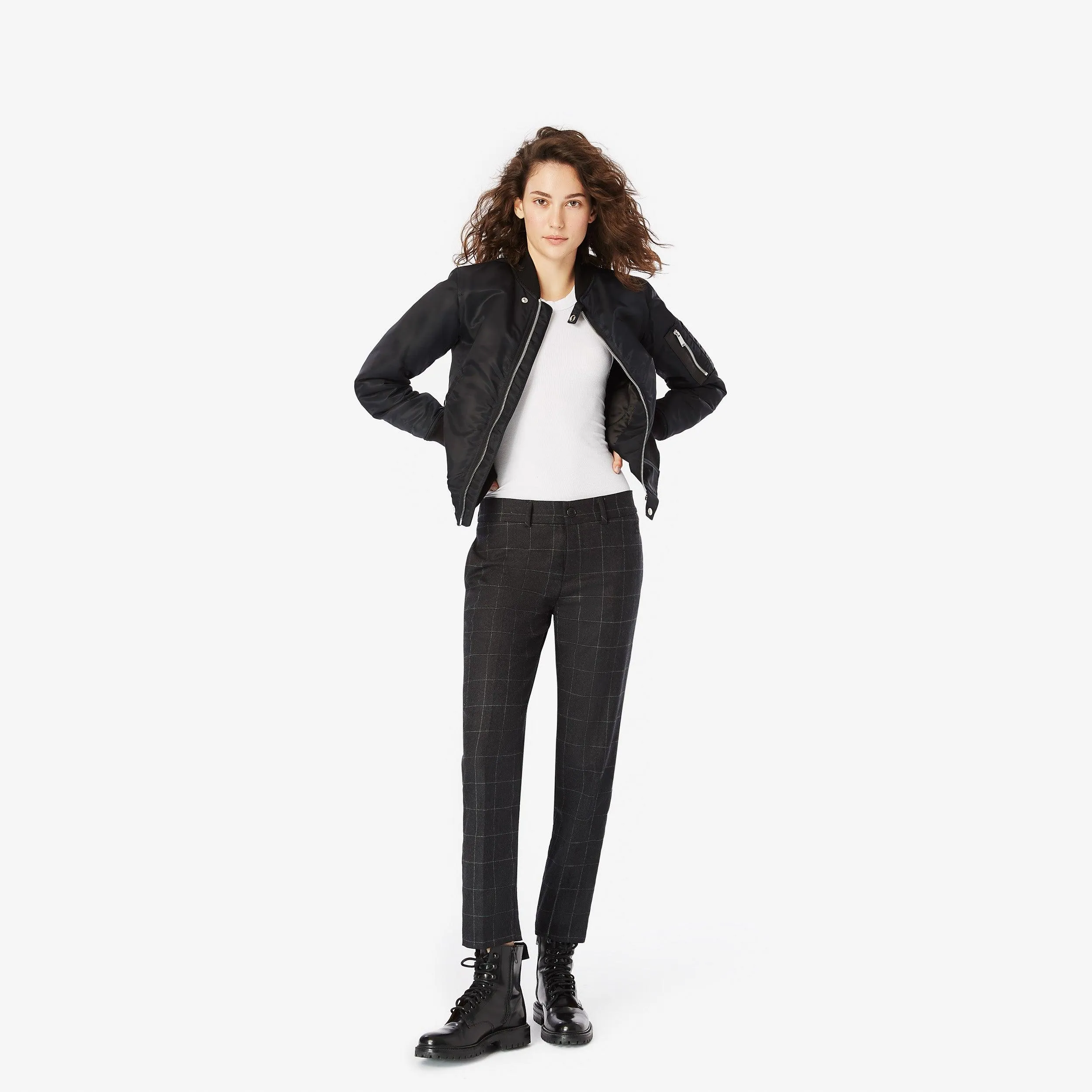 Slim-Leg Wool Pants