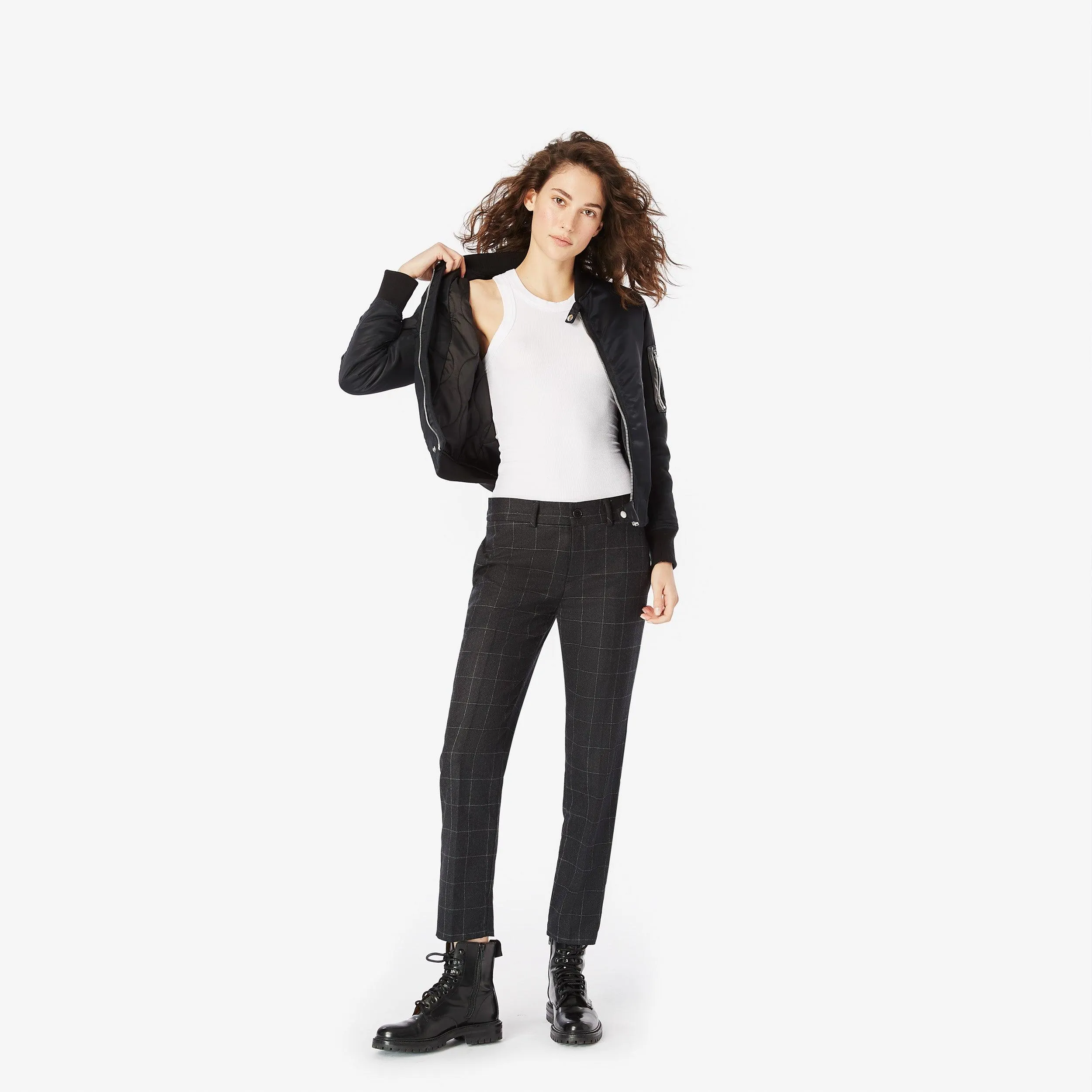 Slim-Leg Wool Pants