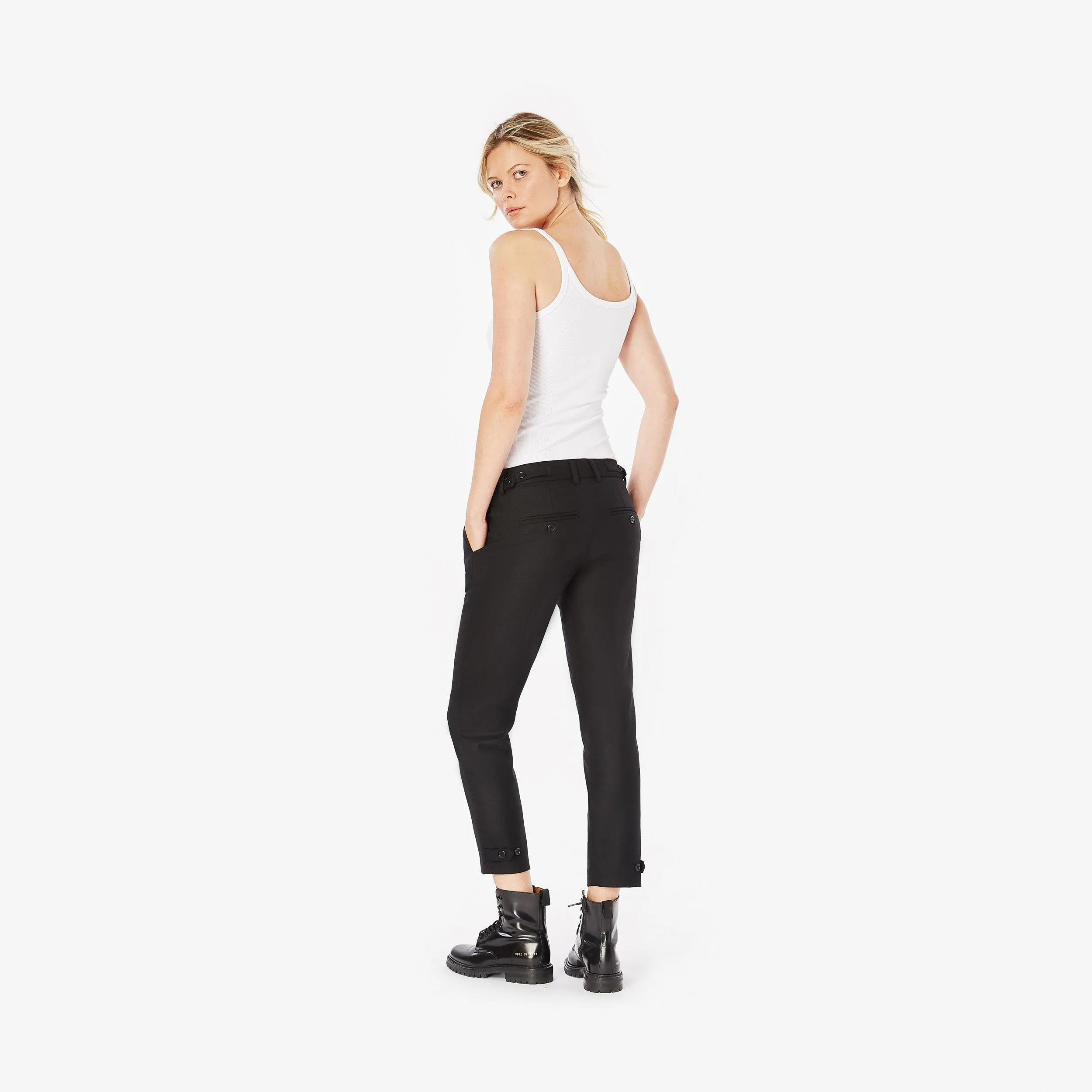 Slim-Leg Wool Pants
