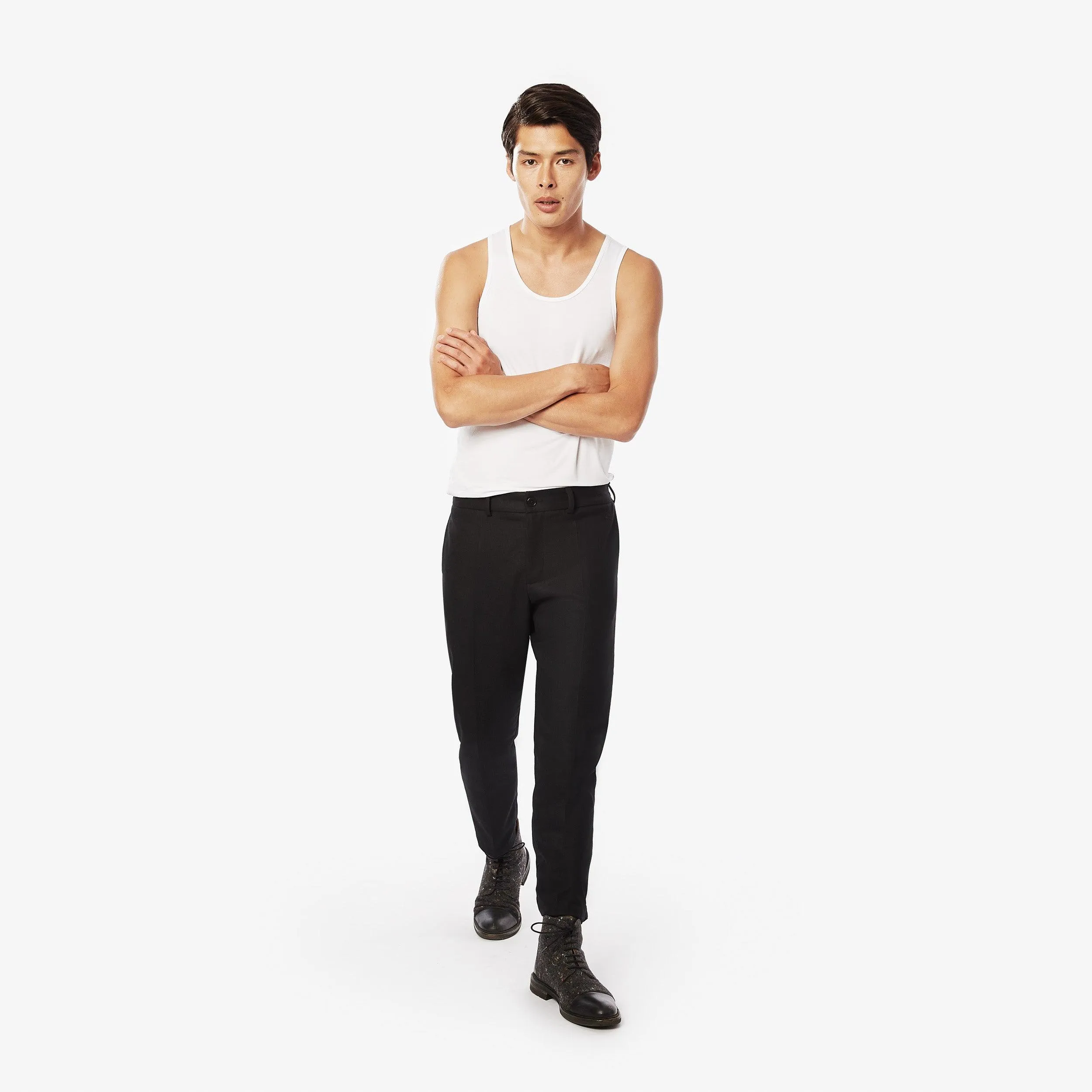 Slim-Leg Wool Pants