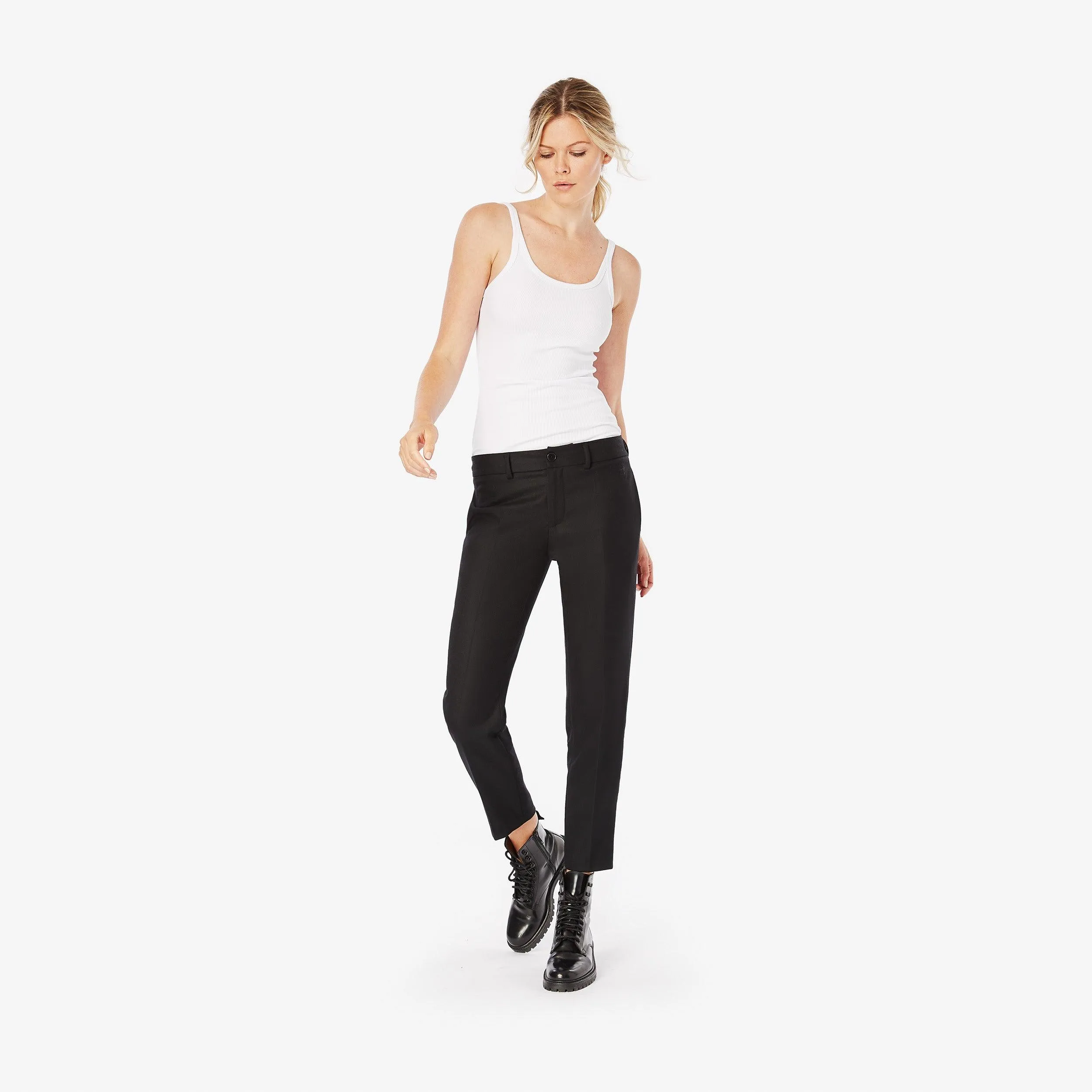 Slim-Leg Wool Pants