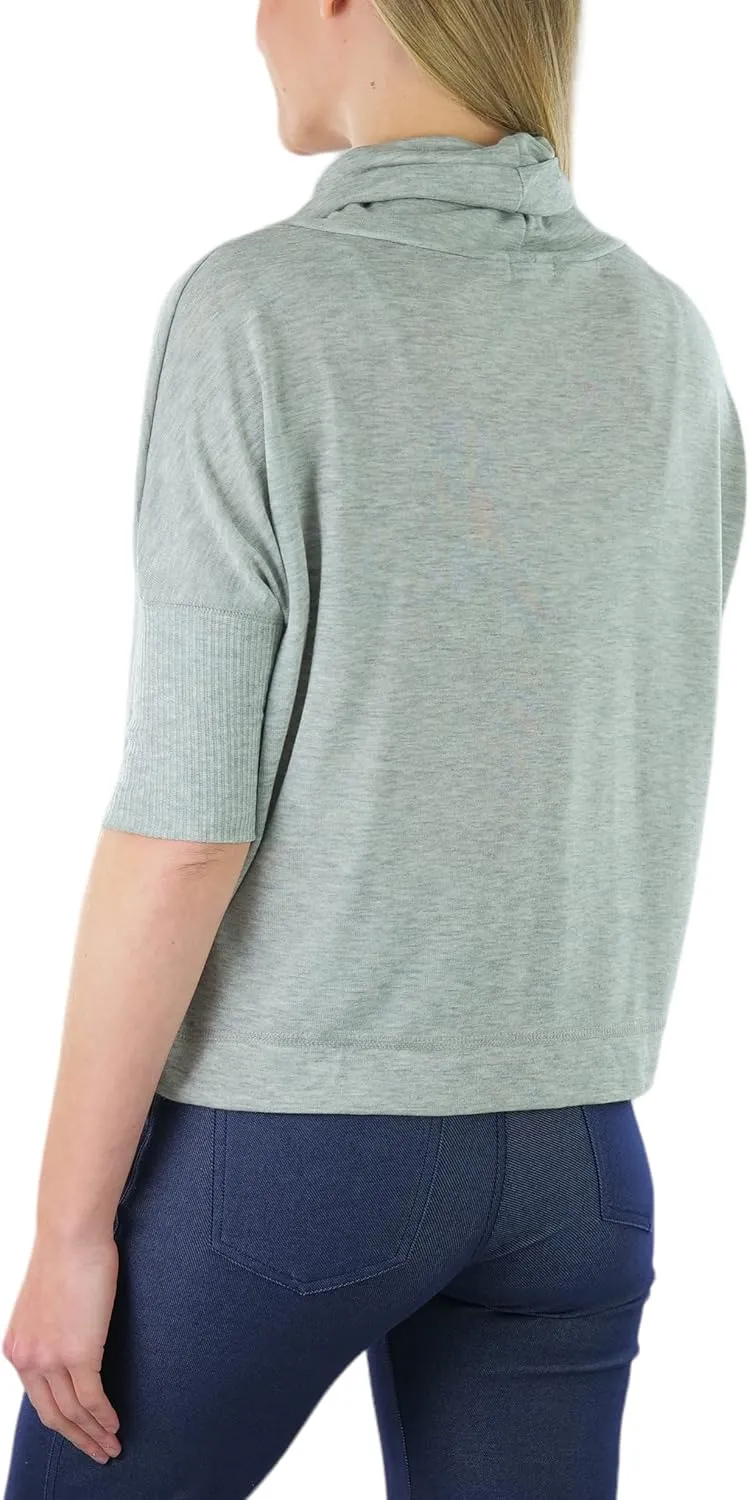 ToBeInStyle Women's Classic Knit Fold Over Turtleneck Pullover