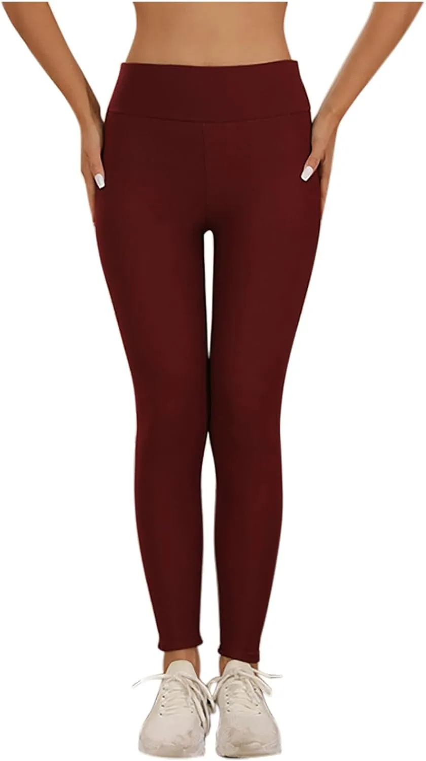 Women's Casual Sherpa Leggings Thicken Heavy Jogger Pants Fleece Lined Warm Thermal Pants Workout Yoga Tights