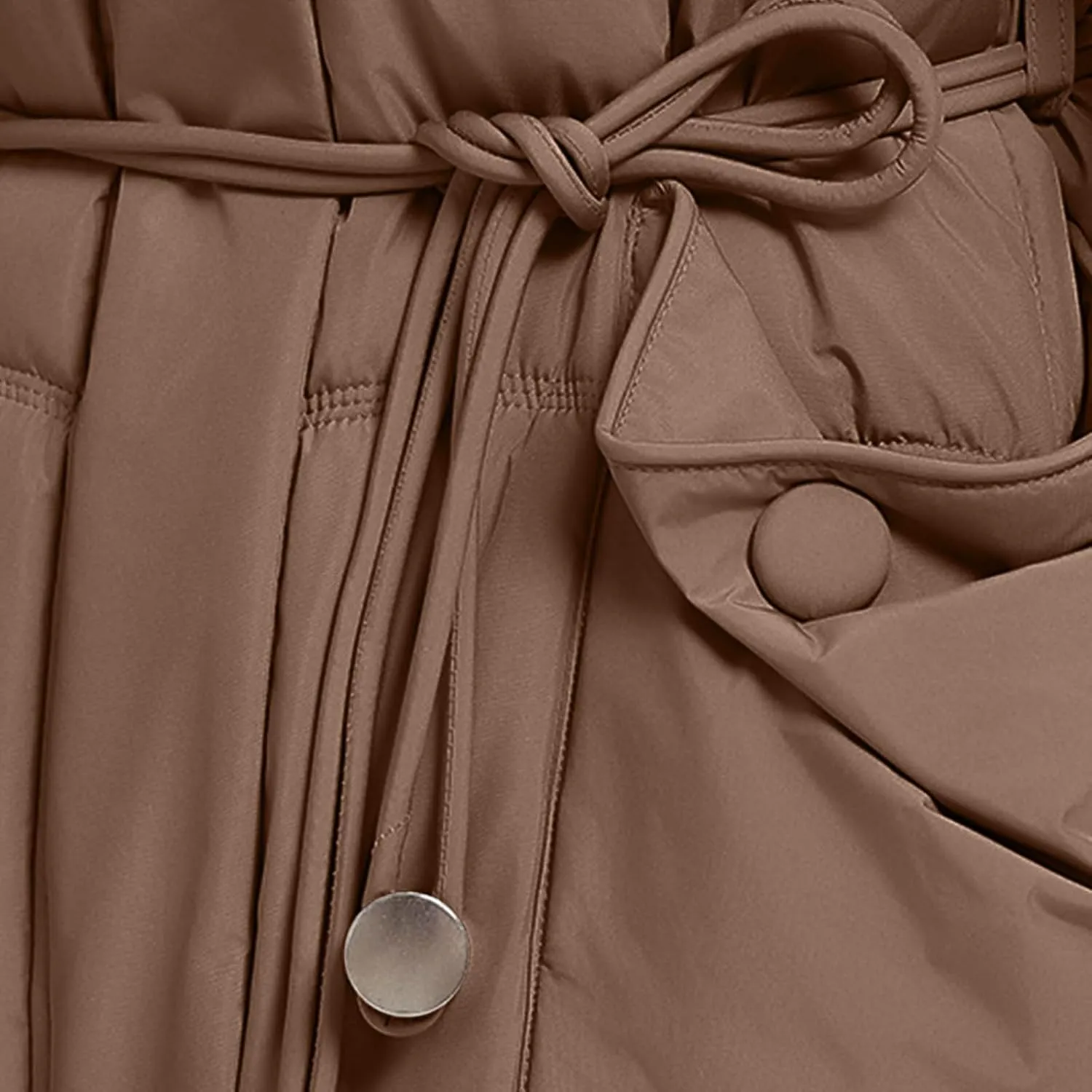 Womens Long Winter Down Puffer Jackets Heavyweight Thicken Quilted Trench Coat Windproof Padded Military Parka Jacket