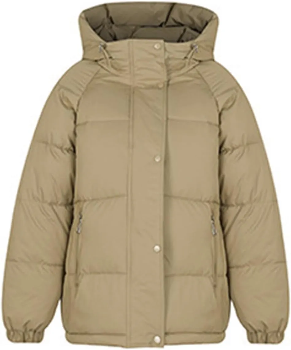 Women's Warm Winter Puffer Coats Heavyweight Long Sleeve Hooded Padded Down Jacket Thicken Parka Military Jackets