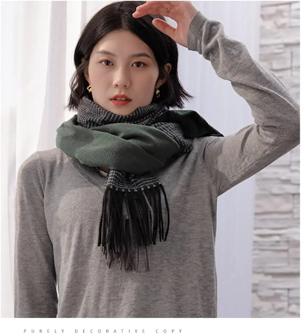 Women's Winter Warm Soft Sweet Fashion Scarves,Cashmere Feel Long Scarf,Knit Thick Shawl,Birthday Christmas New Year.